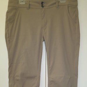 Prana Women's Active Wear 5 Pocket Tan Hiking Pants-12 Tall Inseam